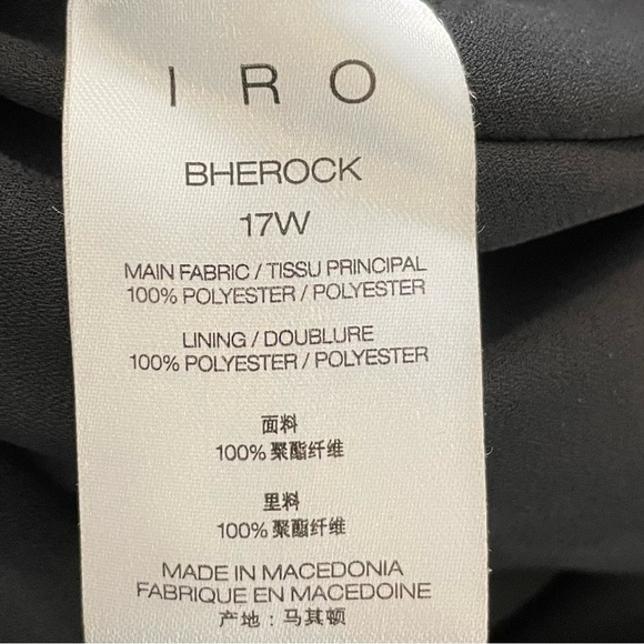 Iro Bherock Cold-Shoulder Long-Sleeve Crepe Top, Black, Size 36 (S) - Picture 7 of 10